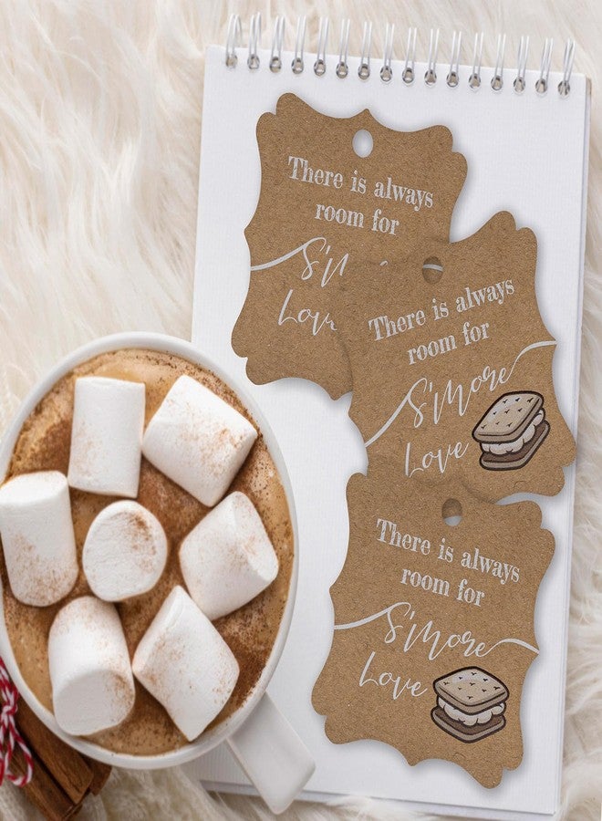 Summer-Ray.com Summer-Ray 50pcs Brown Kraft There is Always Room for S'More Love Wedding Favor Gift Tags in White Printing - Image 5